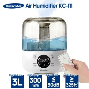 Humidificateur d'Air 3 Litres  avec Télécommande et Minuterie