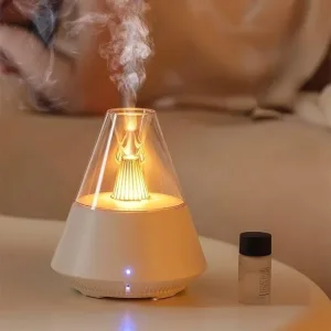 Diffuseur d'Huiles Essentielles USB à Lumière de Bougie