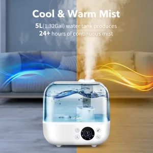 Humidificateur Aromathérapie 5L pour Grandes Pièces