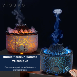 Diffuseur d'Huiles Essentielles Volcan avec Lumières Colorées 560ml